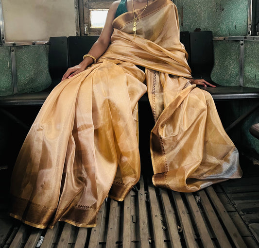 SONAR TORI | PURE GOLDEN TISSUE SAREE