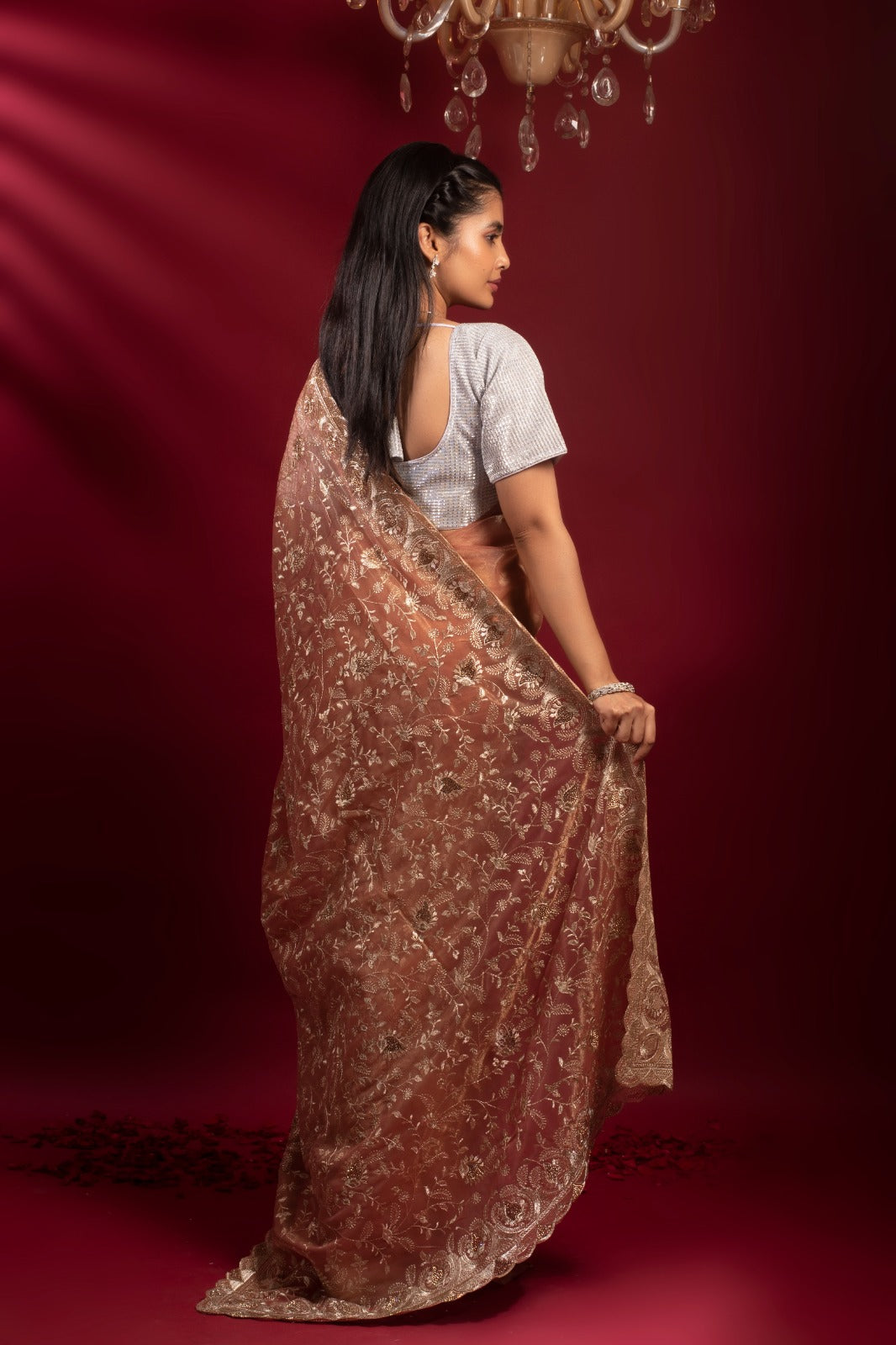 SWARNALEKHA | PURE HANDWOVEN ORGANZA SAREE