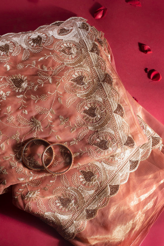 SWARNALEKHA | PURE HANDWOVEN ORGANZA SAREE