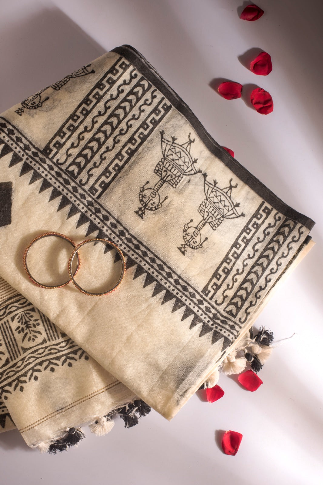 SONAJHURI | HANDLOOM  SANTINIKETAN BLOCK PRINT